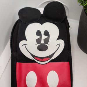 Disney Mickey Mouse zippered hand clutch w- wrist strap or cell phone purse EUC